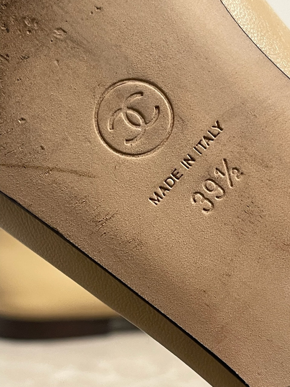 Ballerines Chanel beige T.39,5