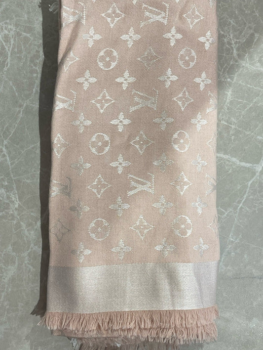 Châle Louis Vuitton Monogram rose