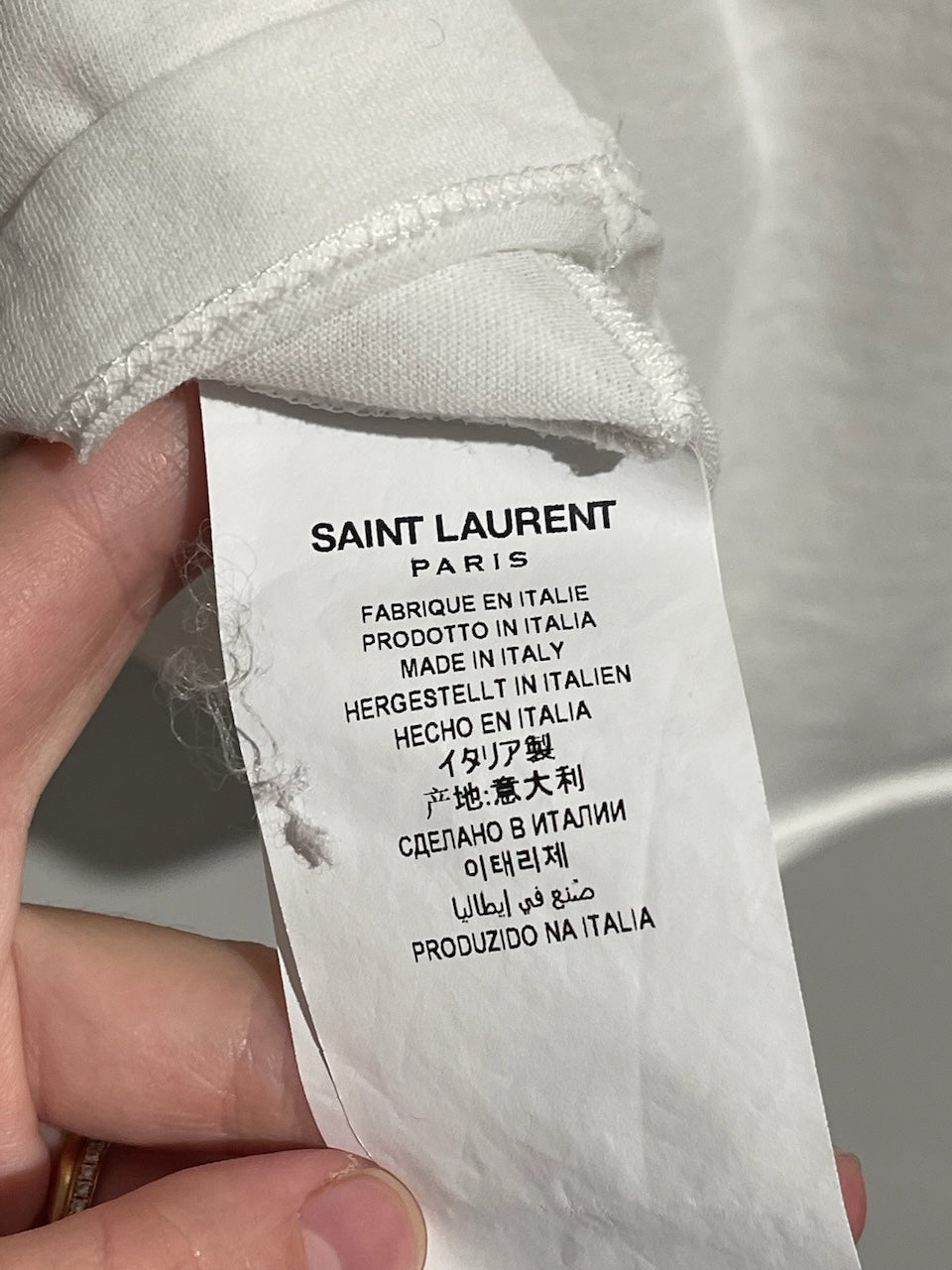 T-shirt Saint Laurent blanc T.S