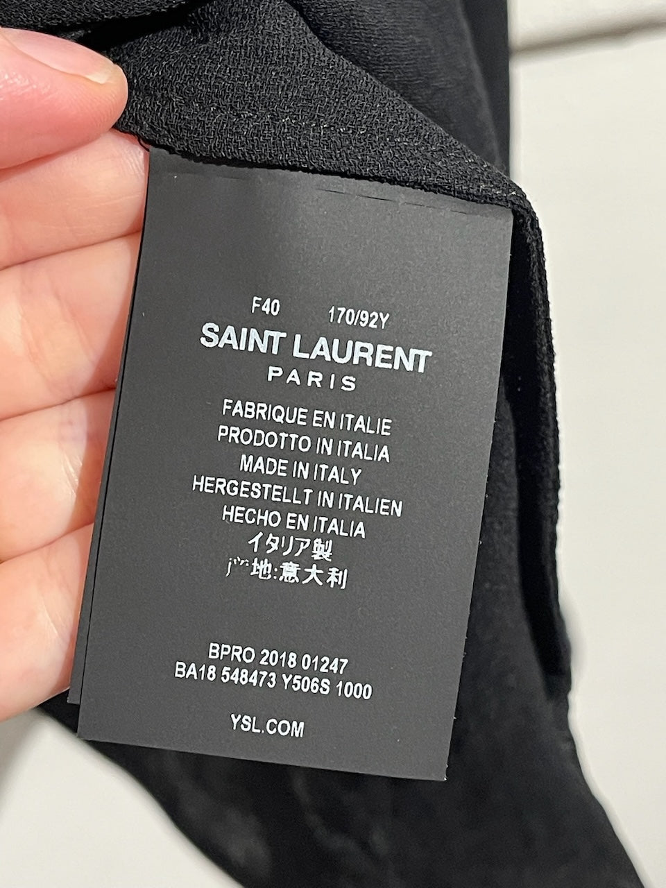 Blouse Saint Laurent noire T.40