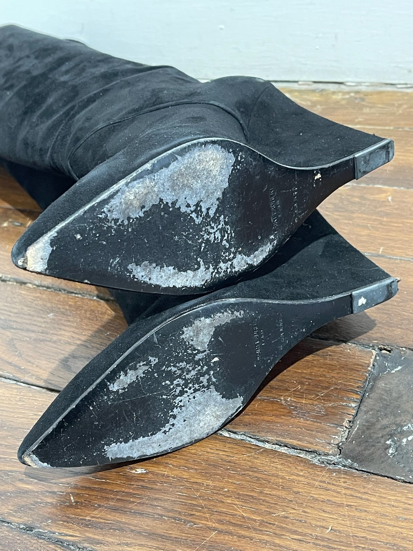 Bottes Saint Laurent Daim Noir T.37,5