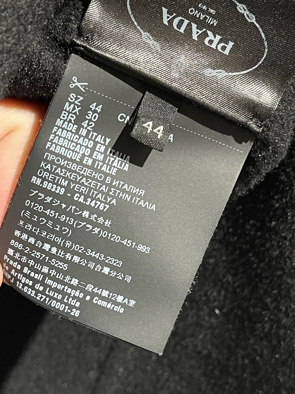 Veste Prada noire T.40