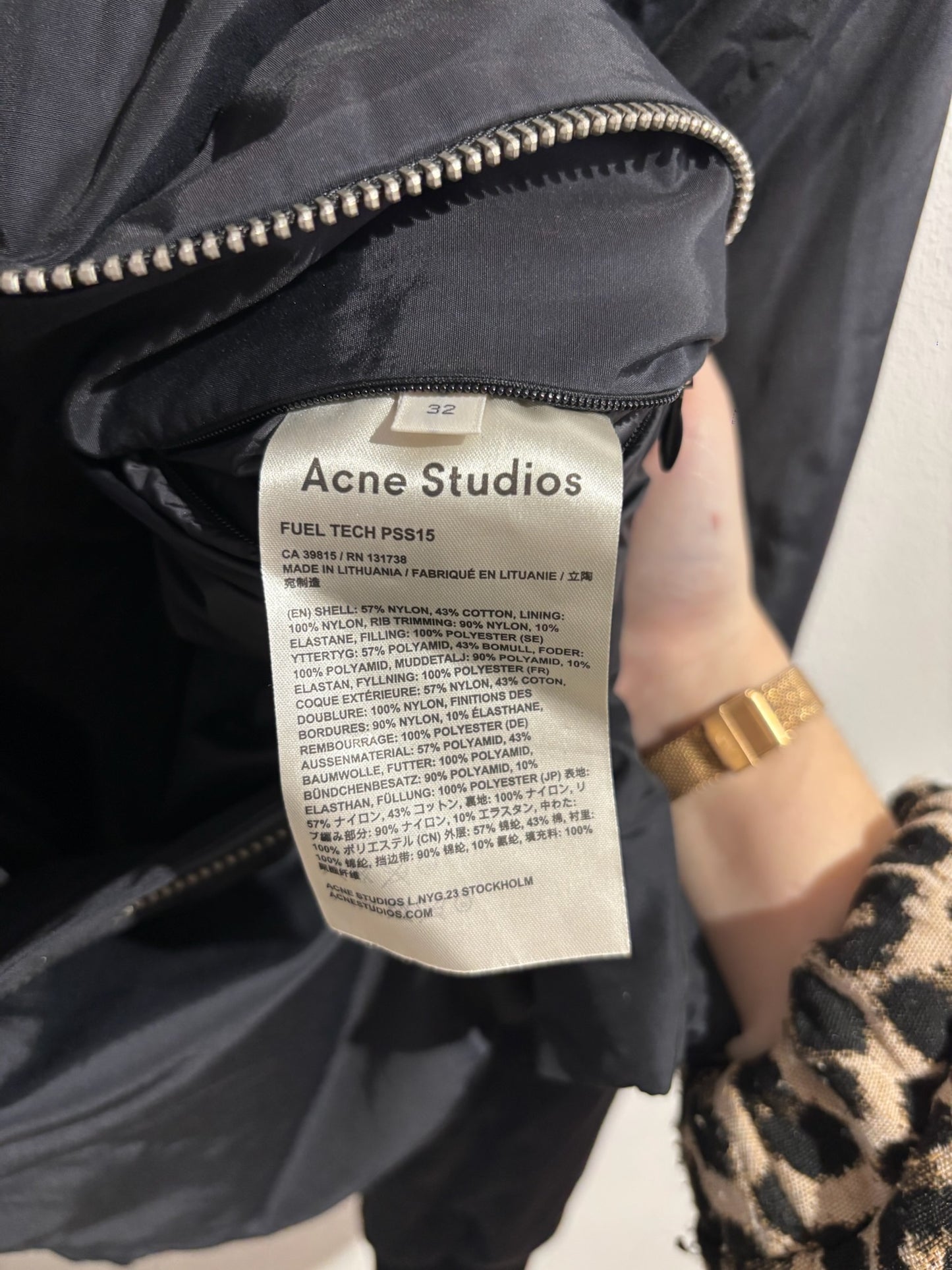 Bombers Acne Studios noir T.XS
