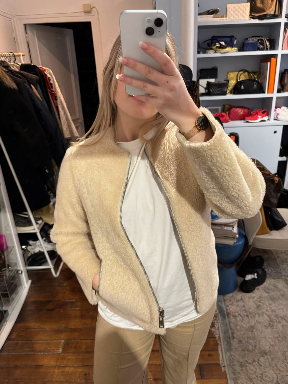 Veste Isabel Marant peau lainée T.36