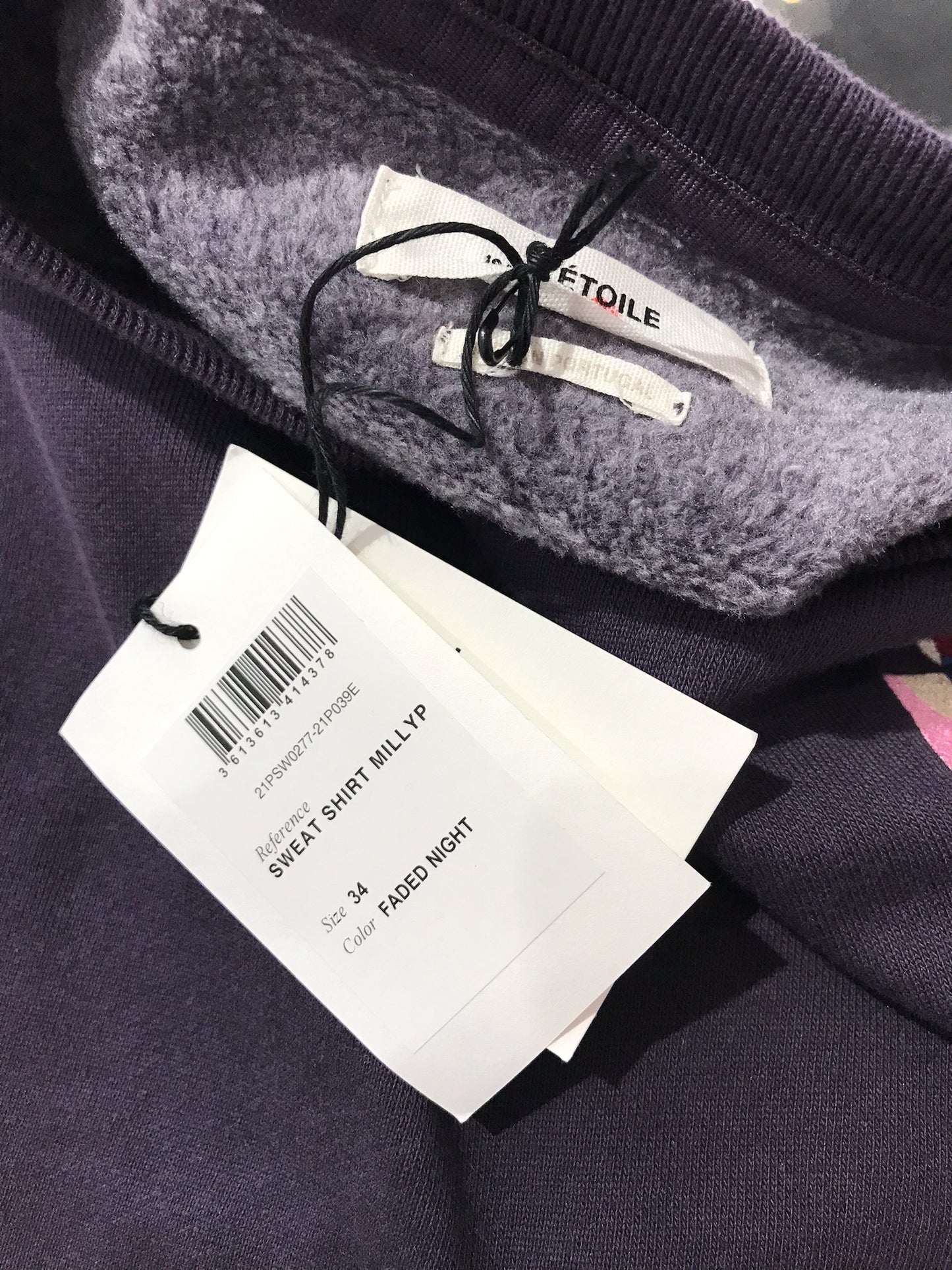 Sweat Isabel Marant prune T.34 NEUF