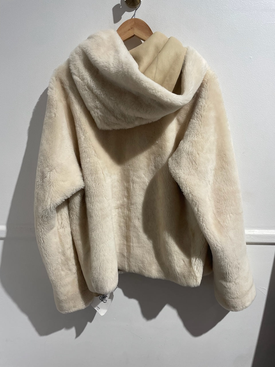 Manteau peau lainée dMn beige T.1