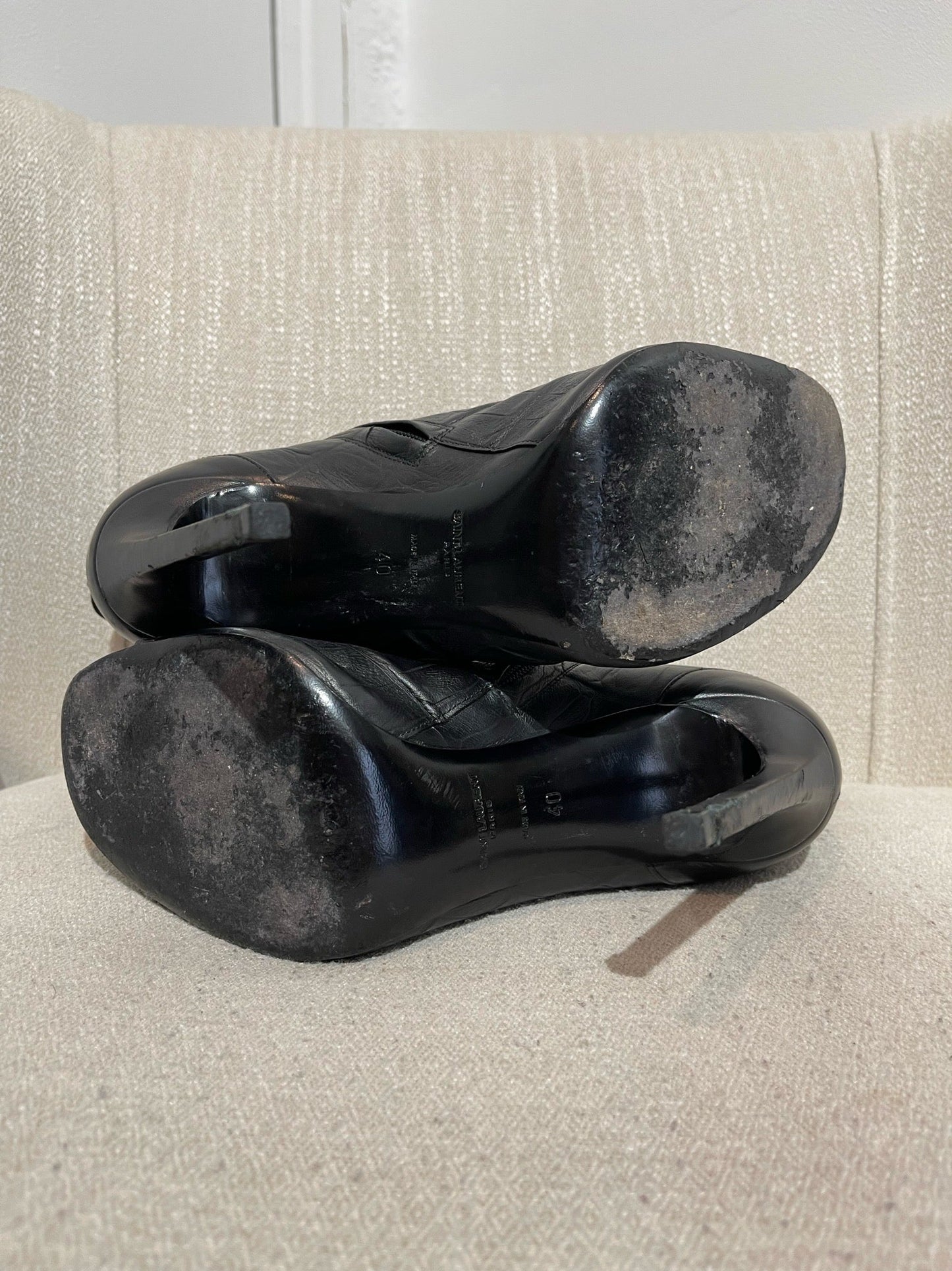 Boots Saint Laurent noires T.40