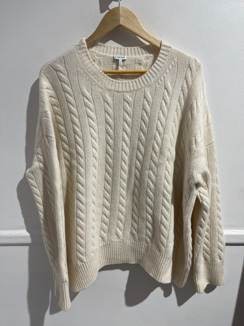 Pull Loewe blanc cassé T.S