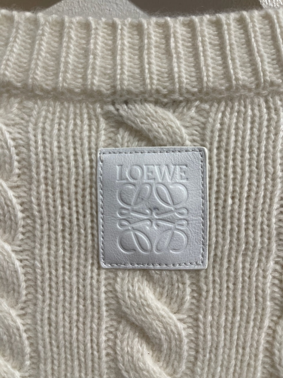 Pull Loewe blanc cassé T.S
