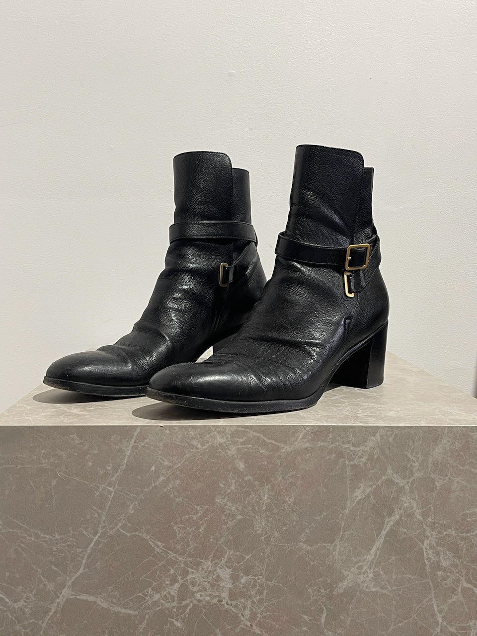 Bottines Saint Laurent noires T.38,5
