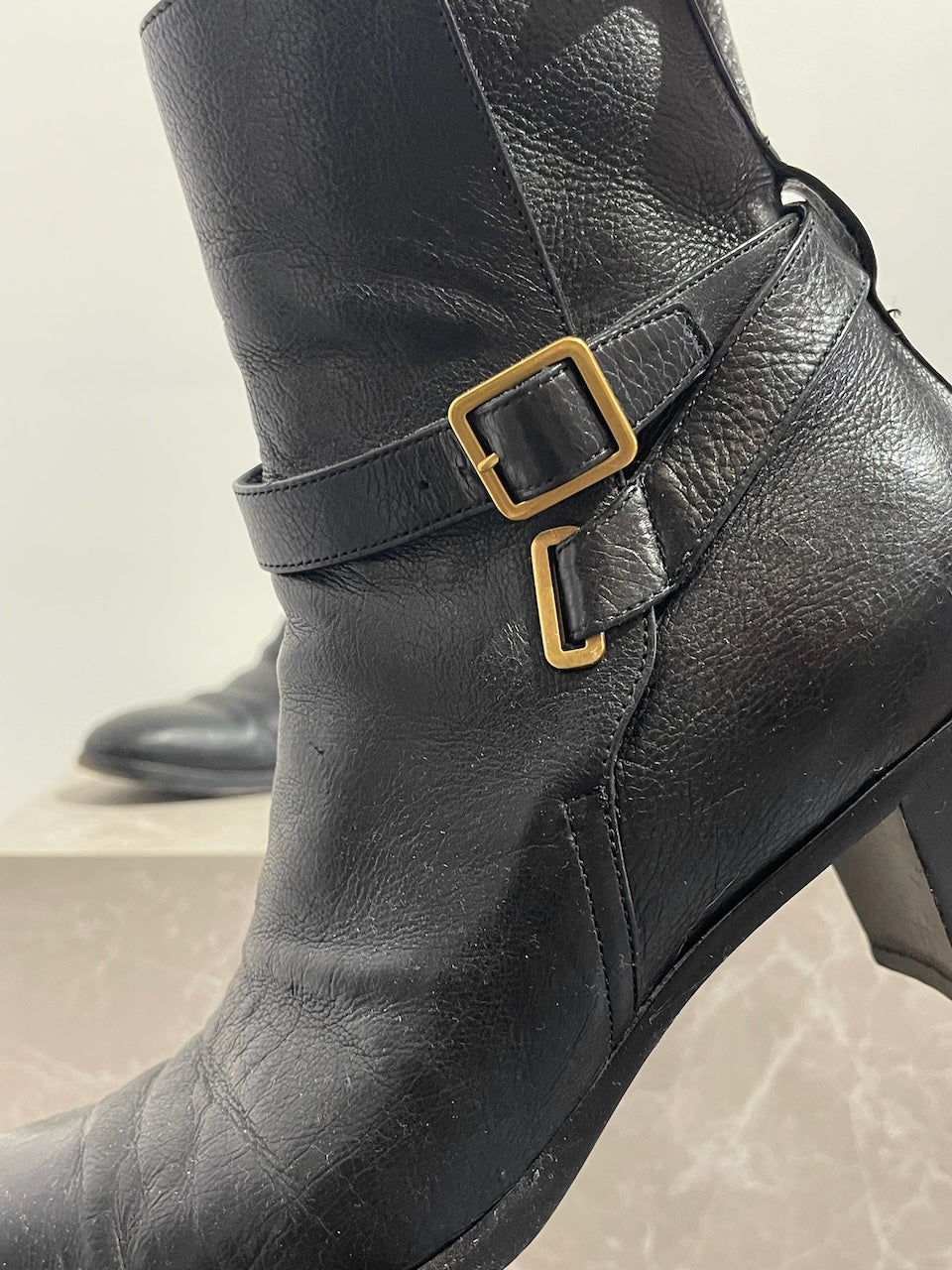 Bottines Saint Laurent noires T.38,5