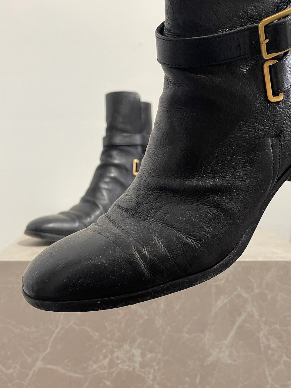Bottines Saint Laurent noires T.38,5