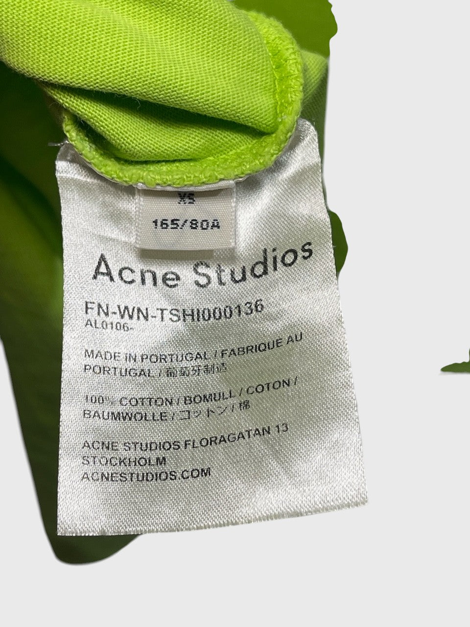 T-shirt Acne Studios vert T.XS