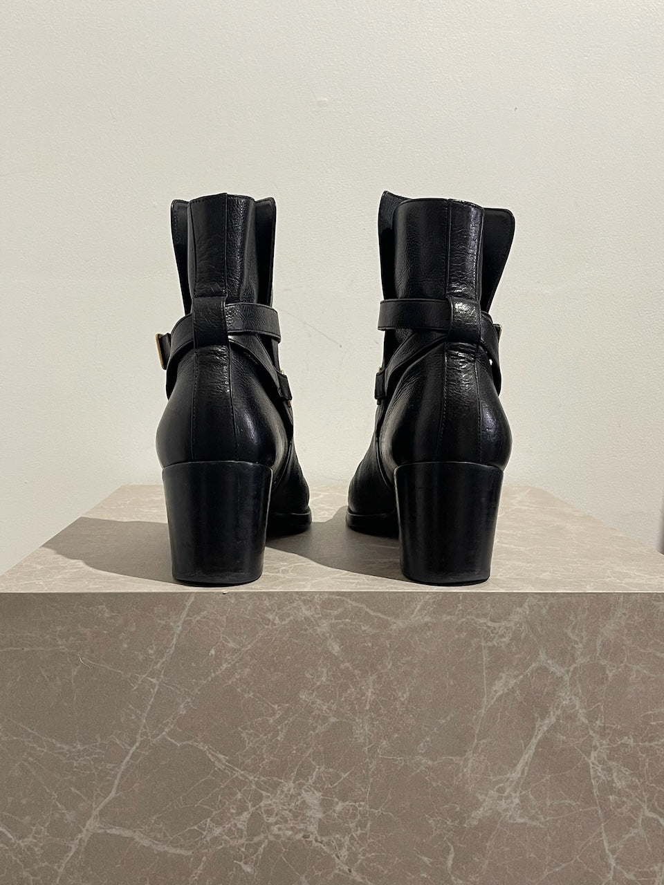 Bottines Saint Laurent noires T.38,5