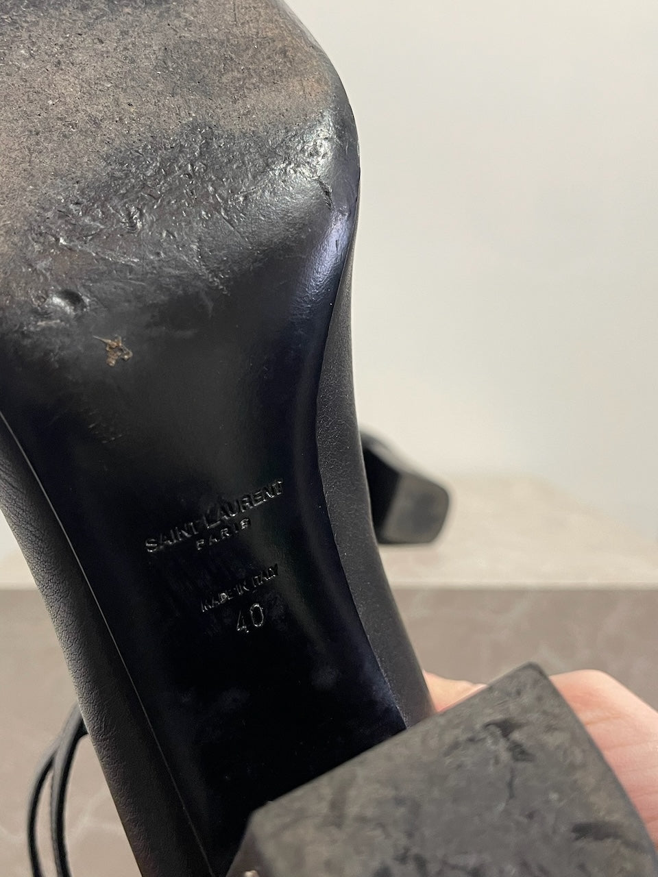 Sandales Saint Laurent noires T.40