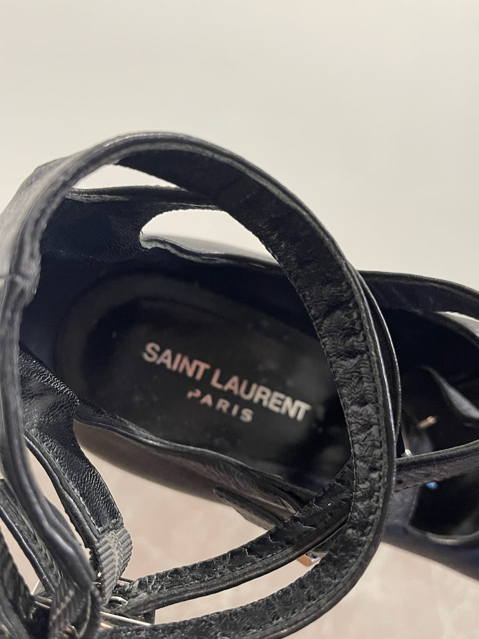 Sandales Saint Laurent noires T.40