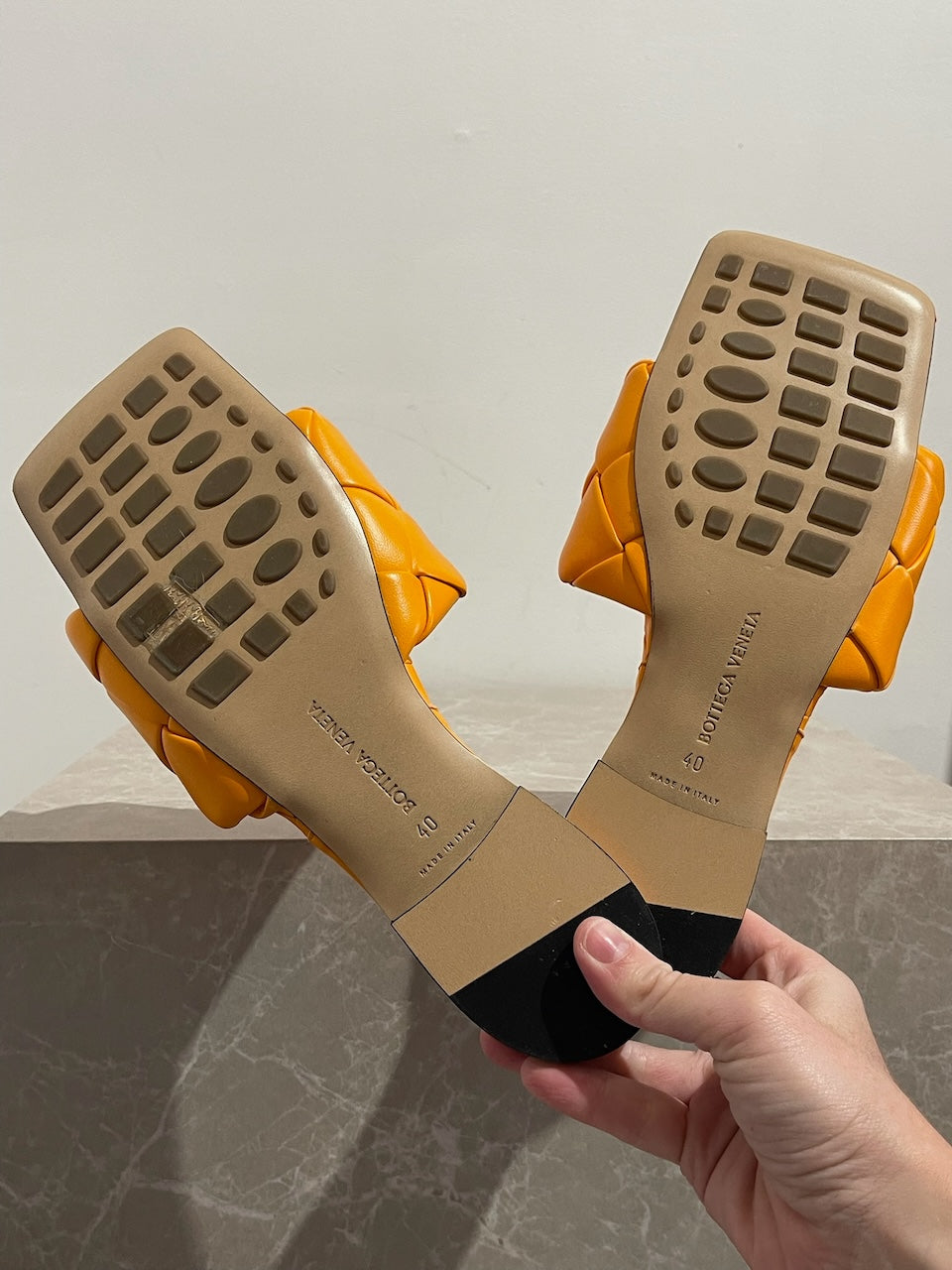 Mules Bottega Venetta Lido orange T.40