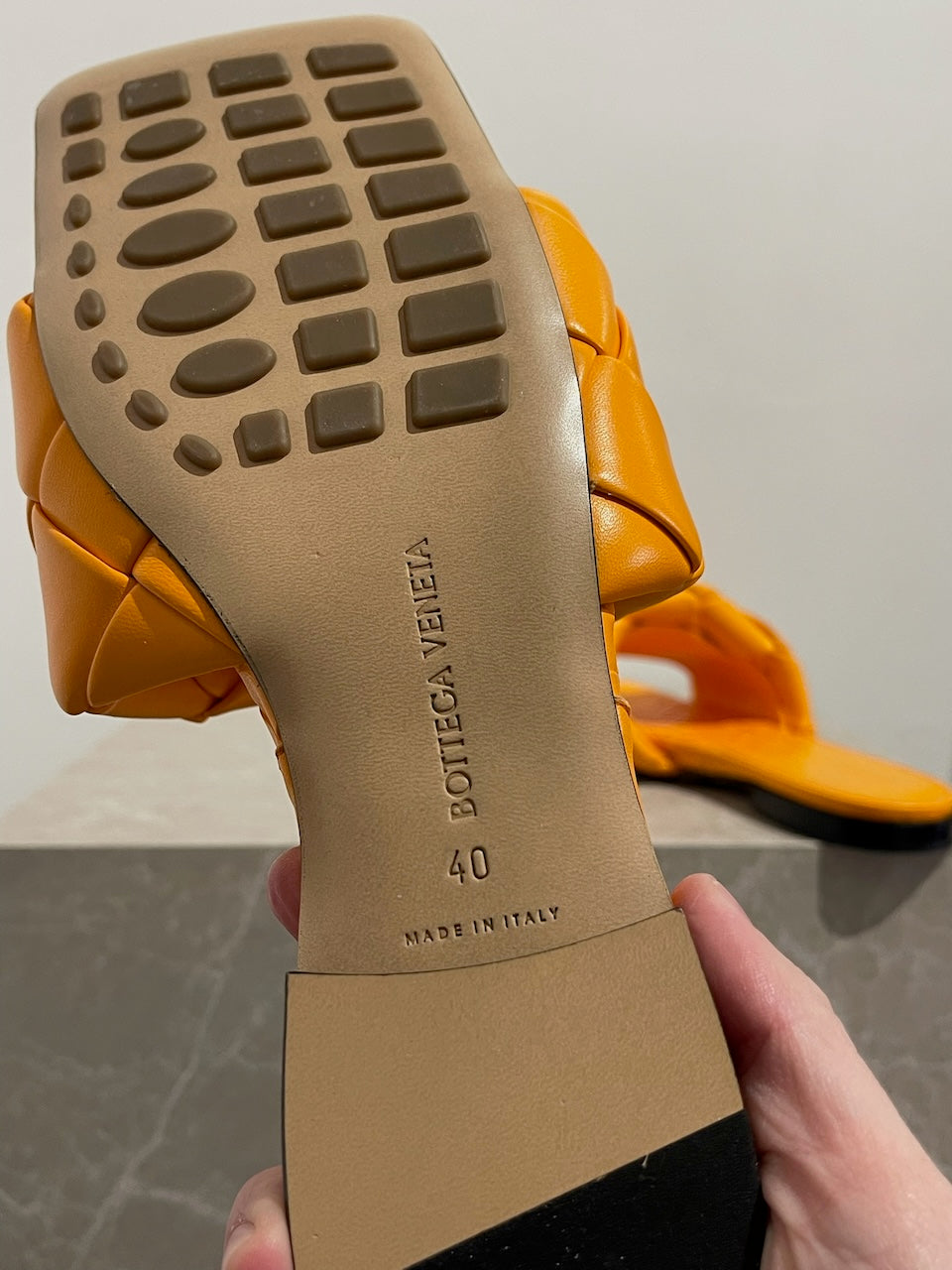 Mules Bottega Venetta Lido orange T.40