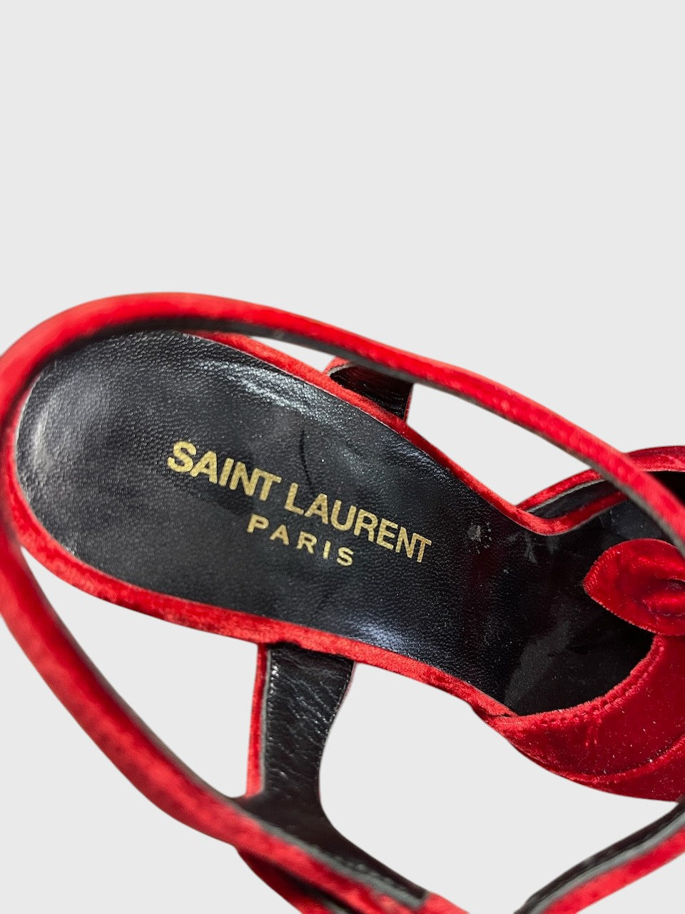 Sandales Saint Laurent rouge T.37