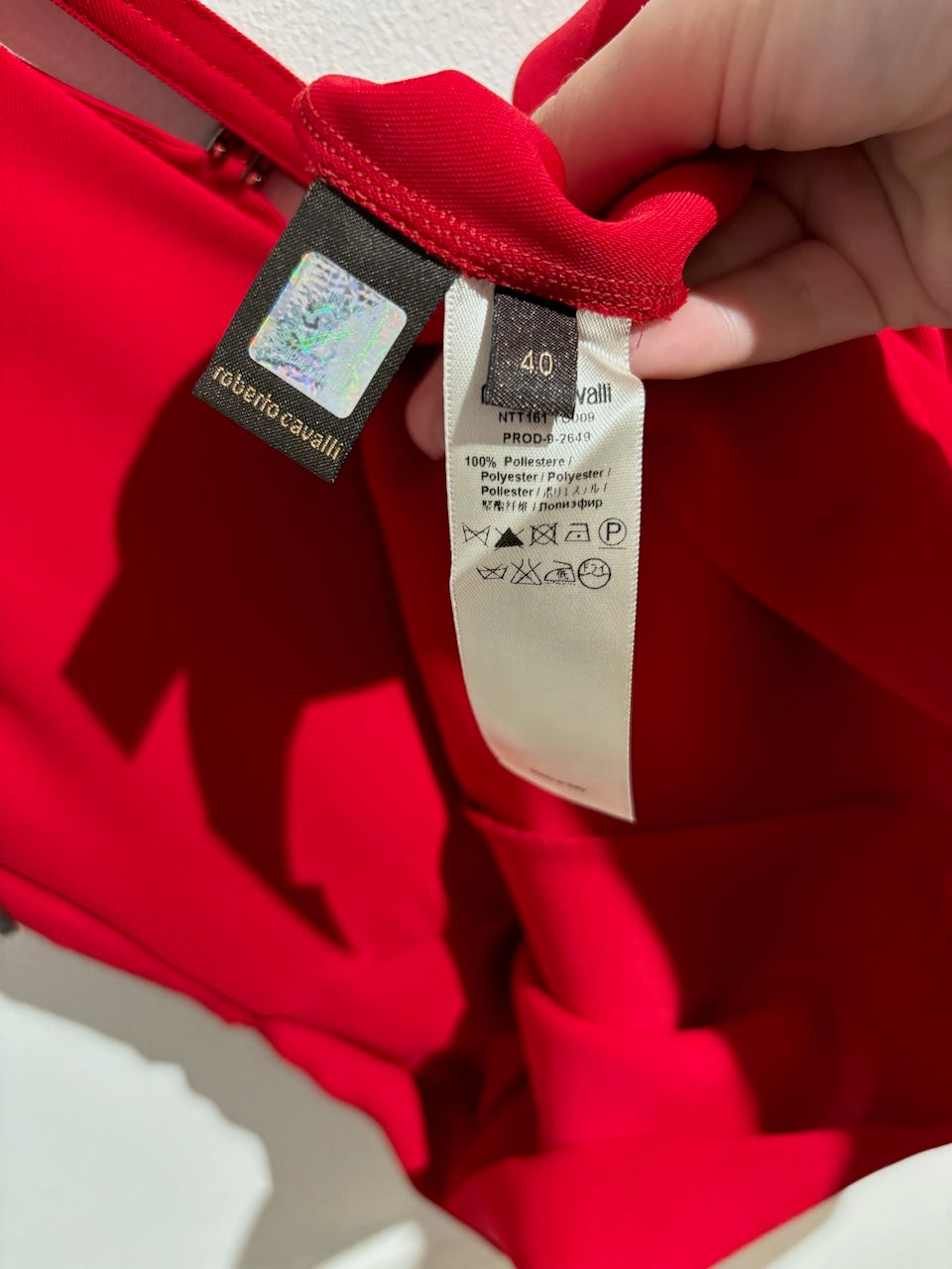 Robe Roberto Cavalli rouge T.36