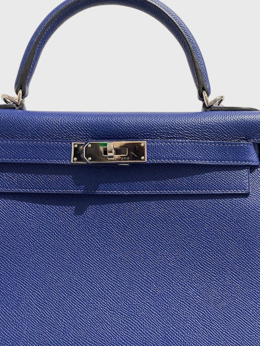Sac Hermès Kelly 28 bleu