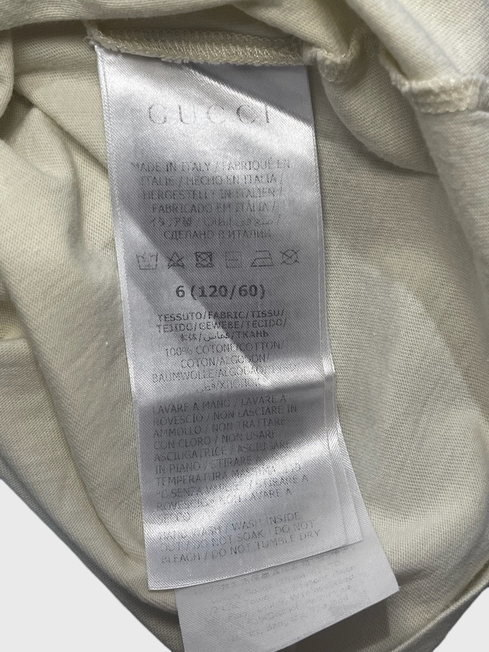T-shirt Gucci bleu T.6 ans