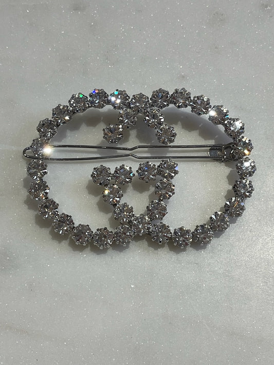 Barrette Gucci argenté