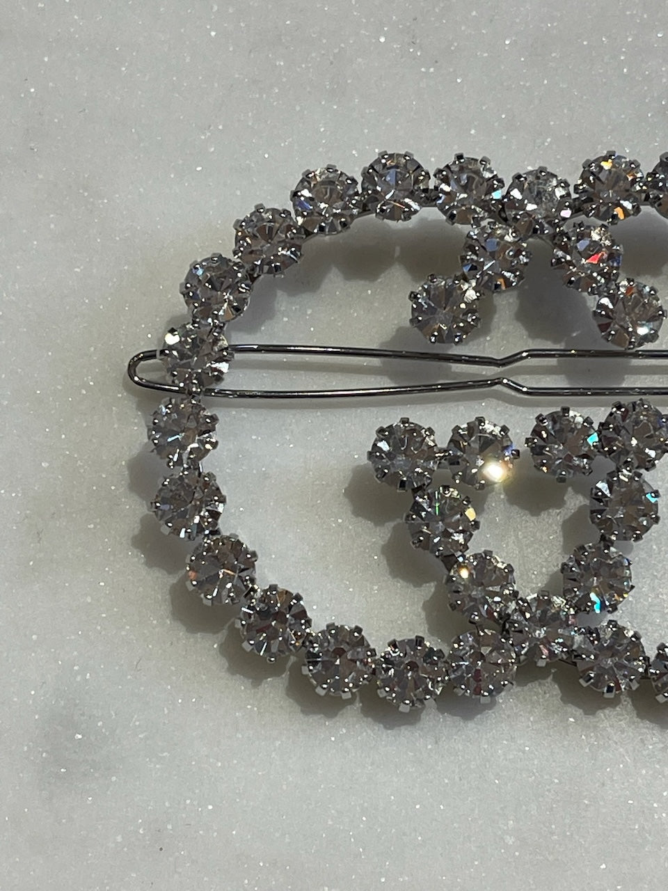 Barrette Gucci argenté