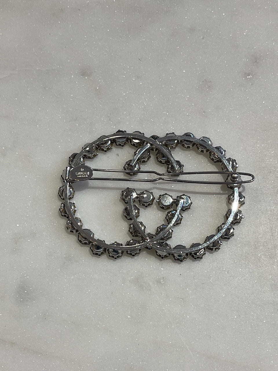 Barrette Gucci argenté