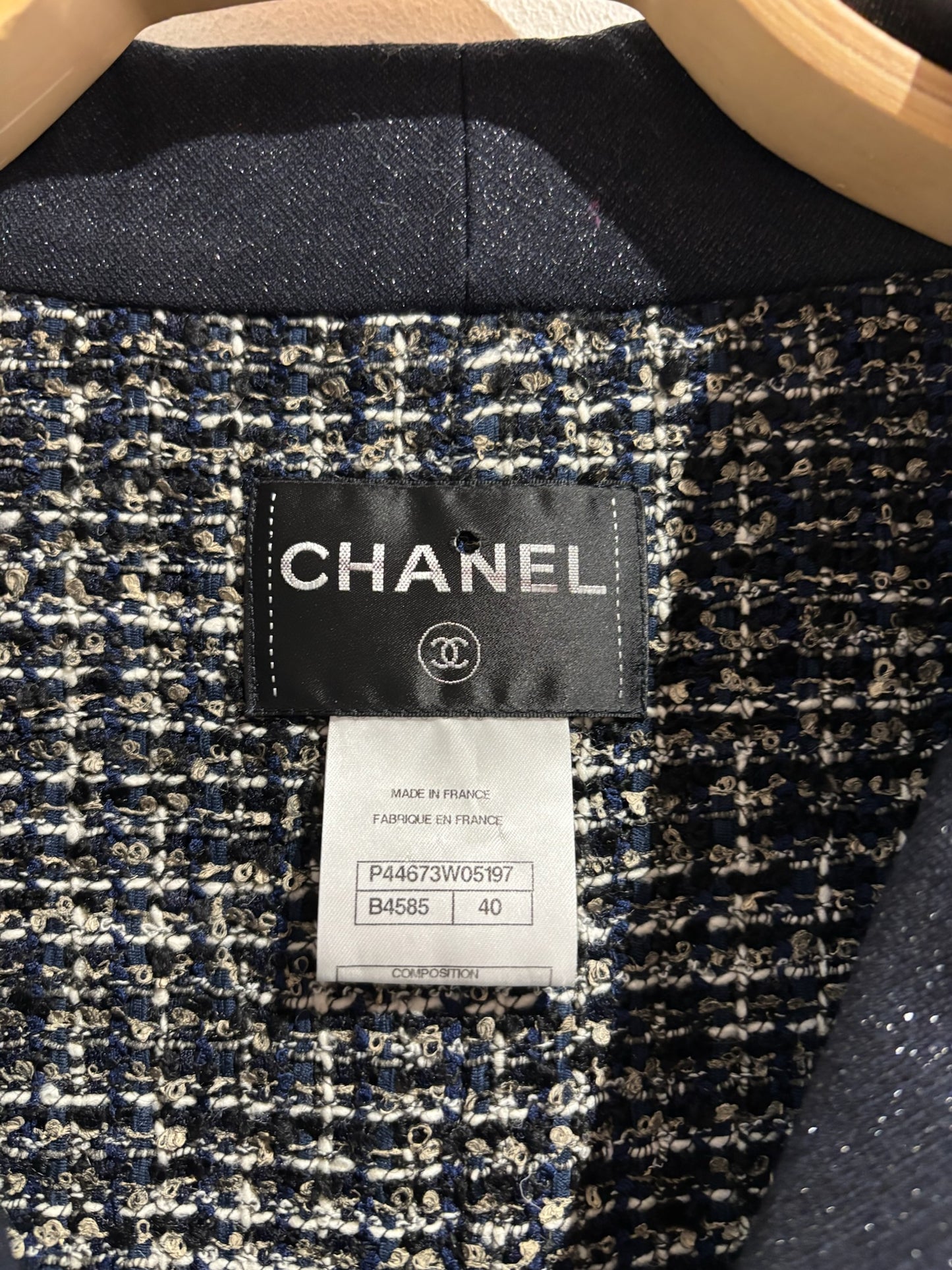 Veste Chanel bleu marine T.42