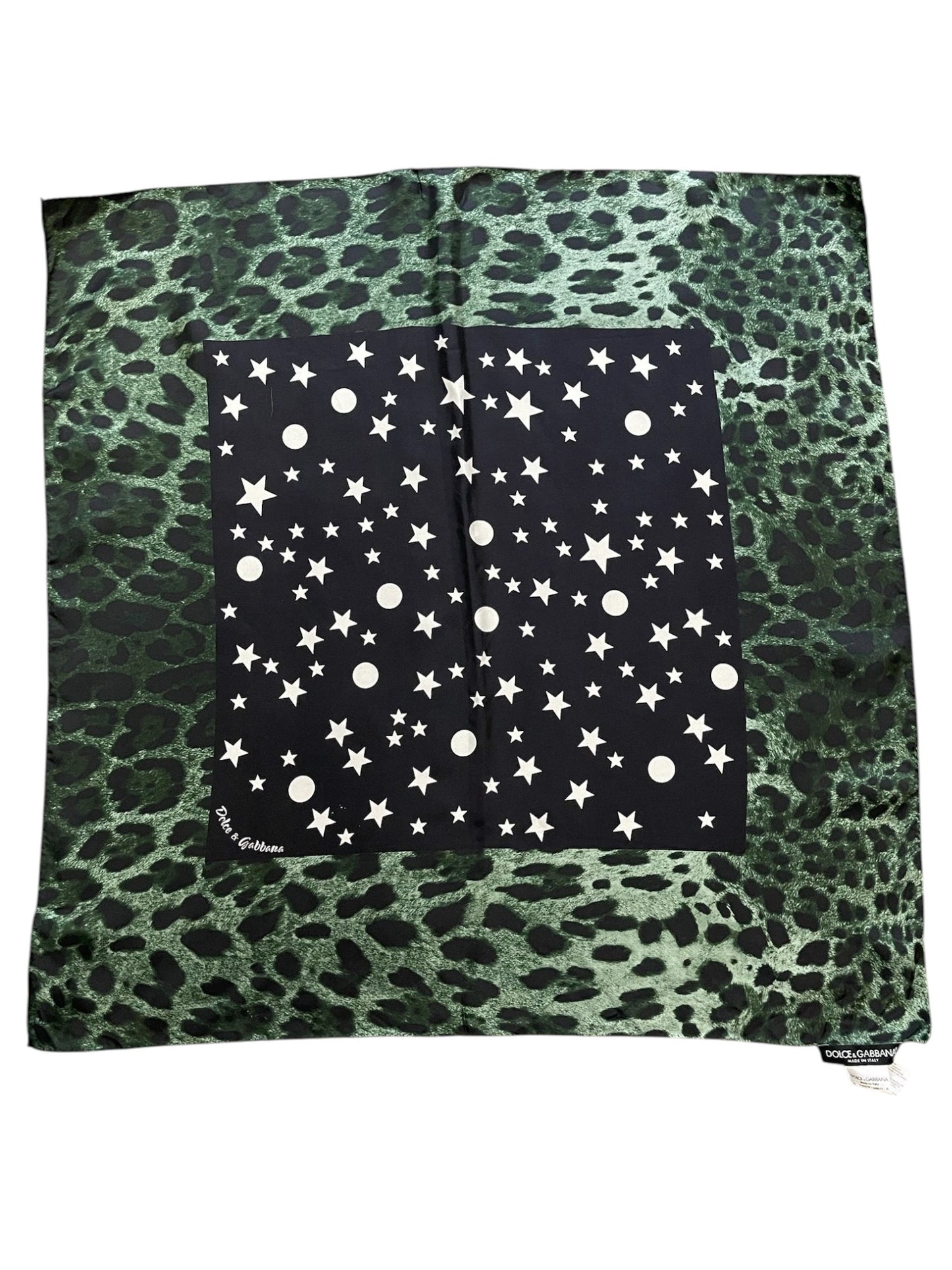 Foulard Dolce & Gabbana léopard vert