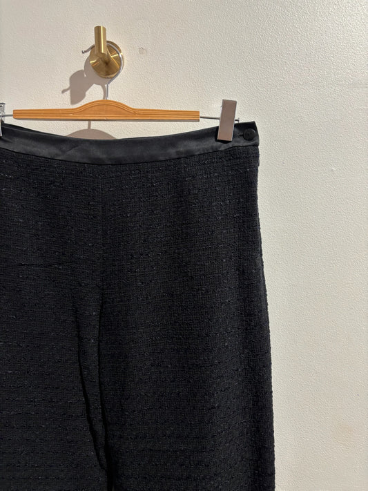 Pantalon Chanel tweed noir T.42