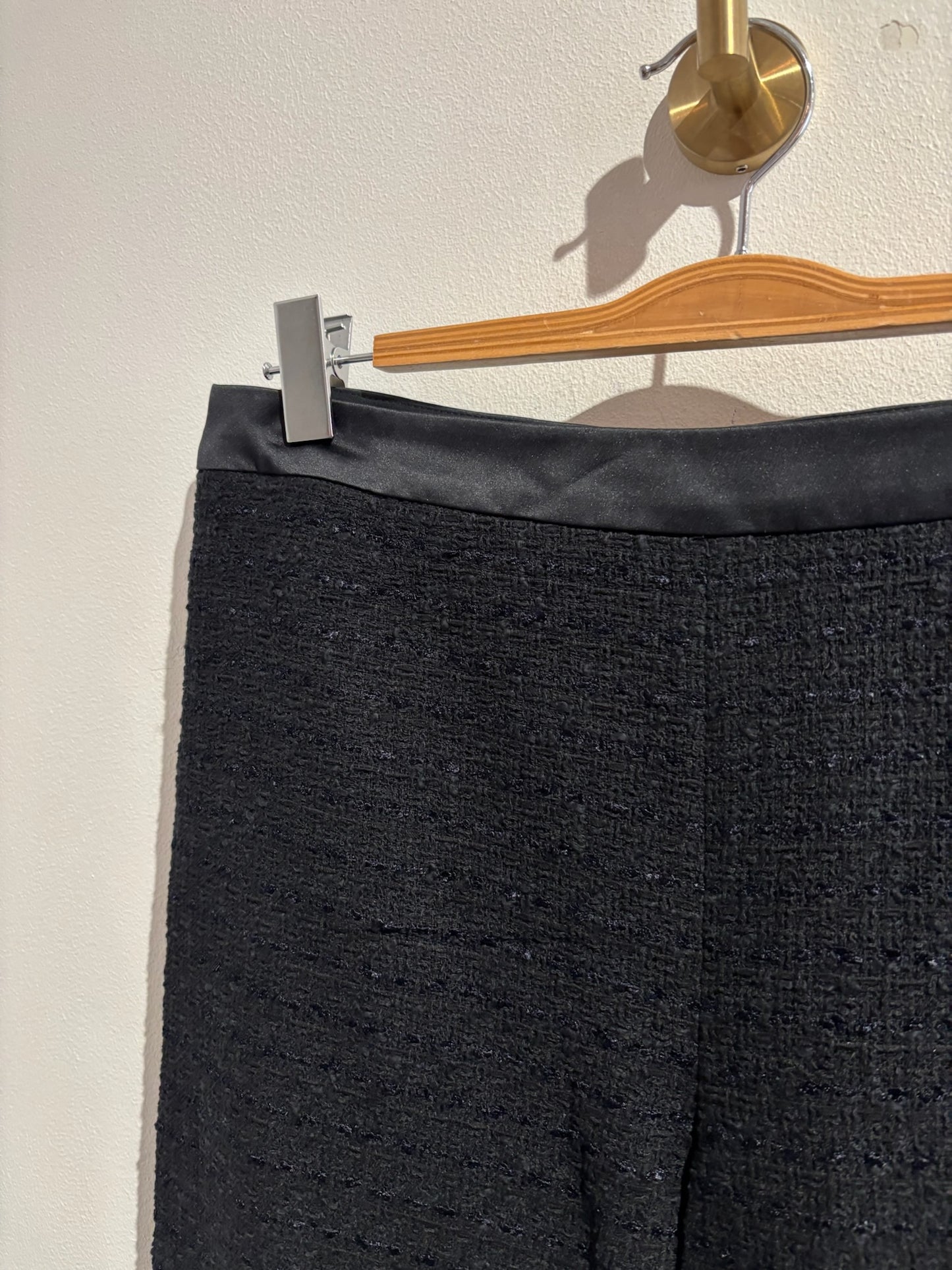 Pantalon Chanel tweed noir T.42