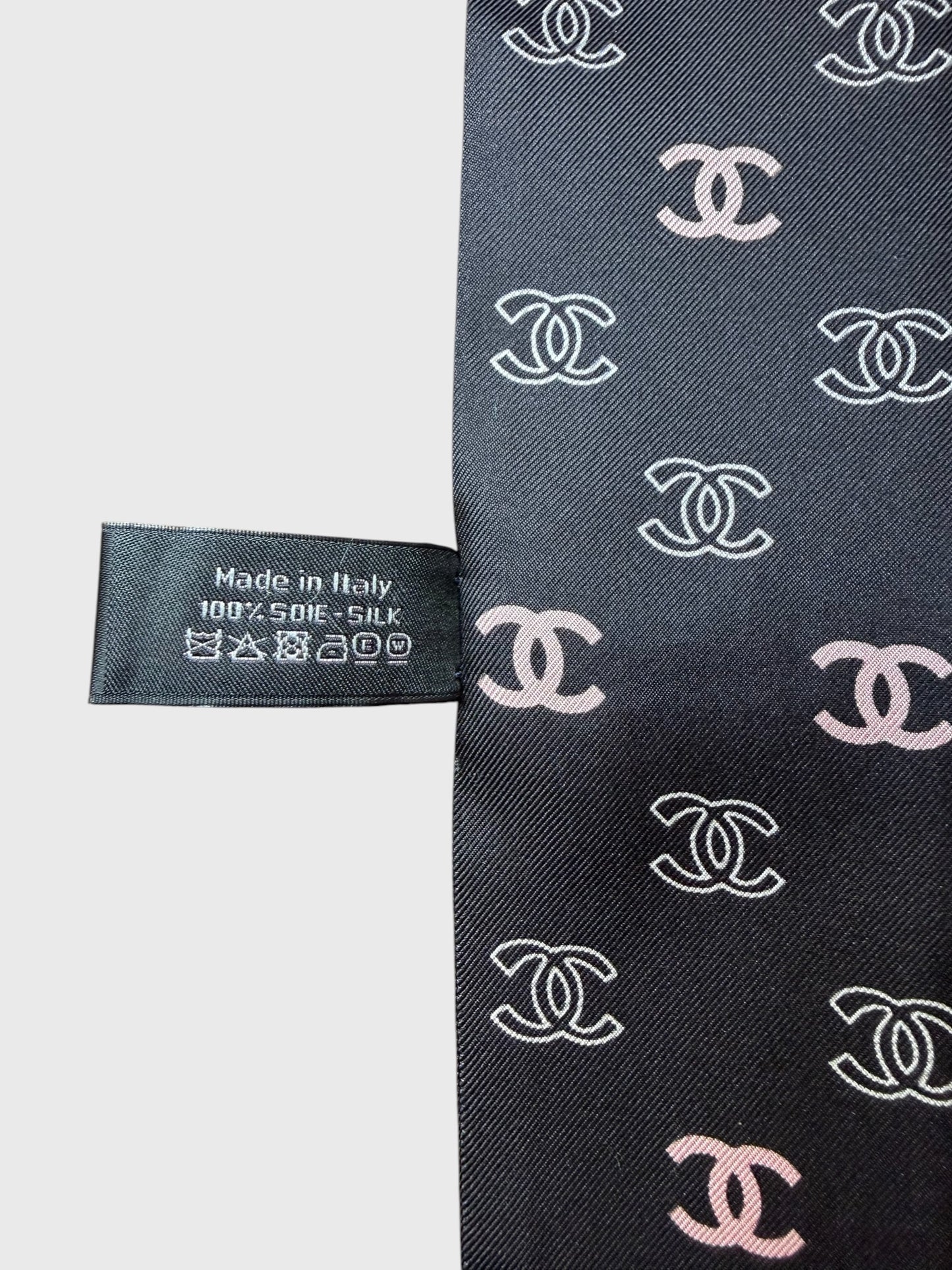 Foulard slim Chanel Trèfle noir