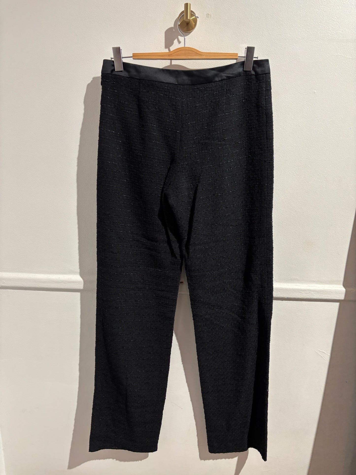 Pantalon Chanel tweed noir T.42