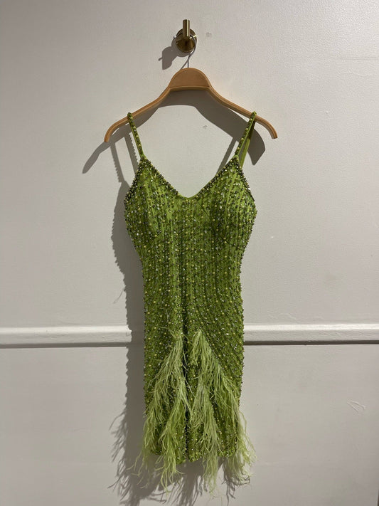 Robe à sequins verts T.S