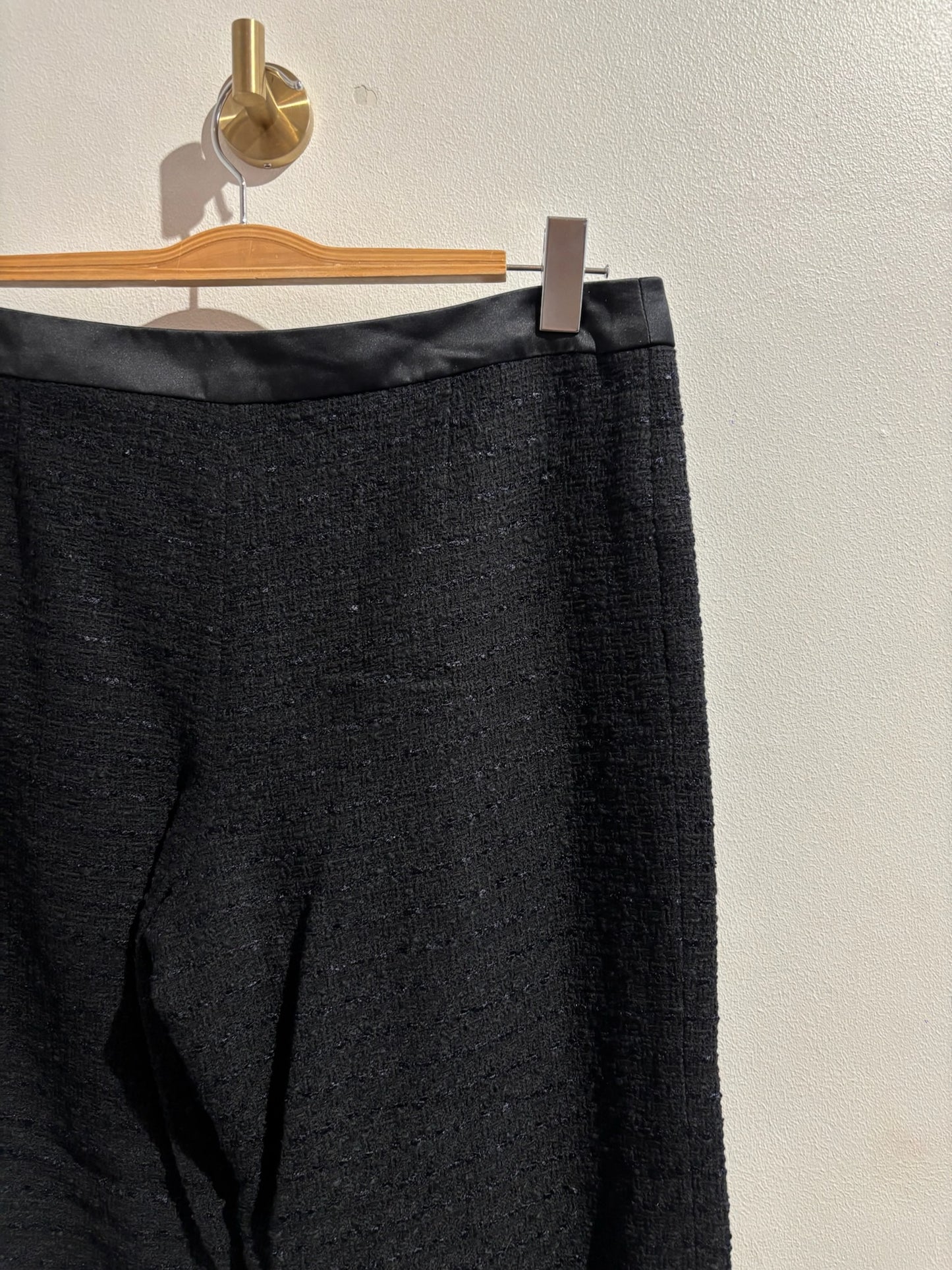 Pantalon Chanel tweed noir T.42