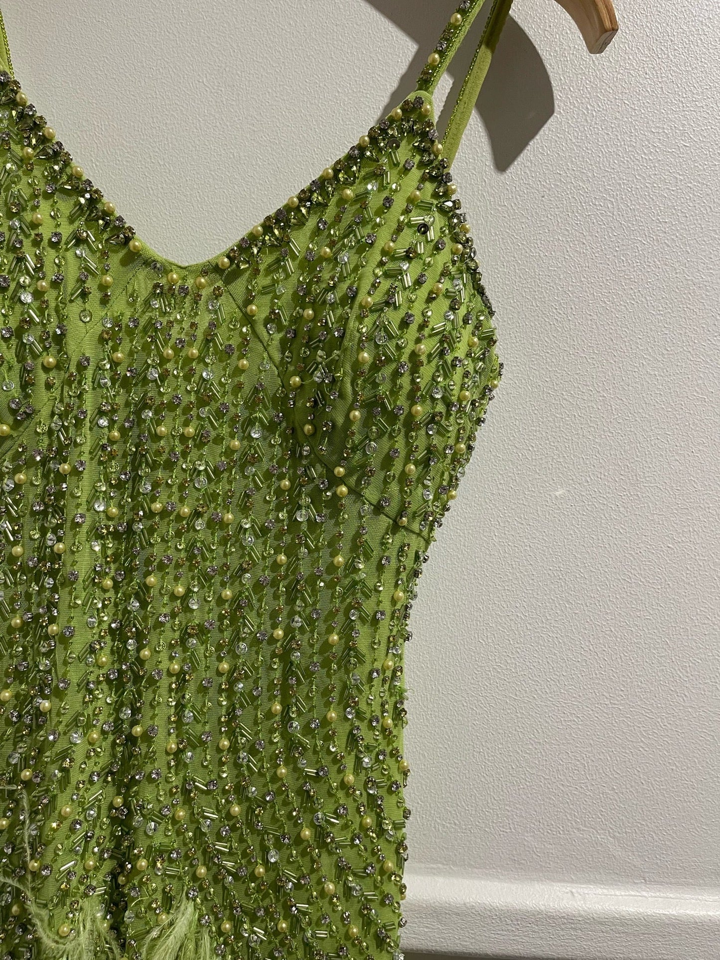 Robe à sequins verts T.S