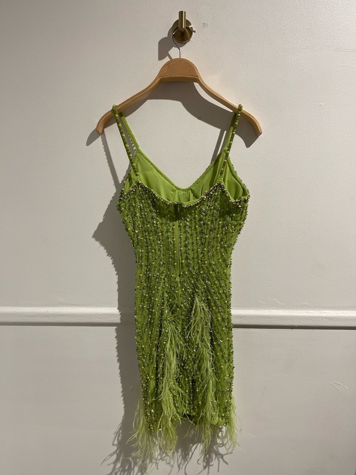 Robe à sequins verts T.S