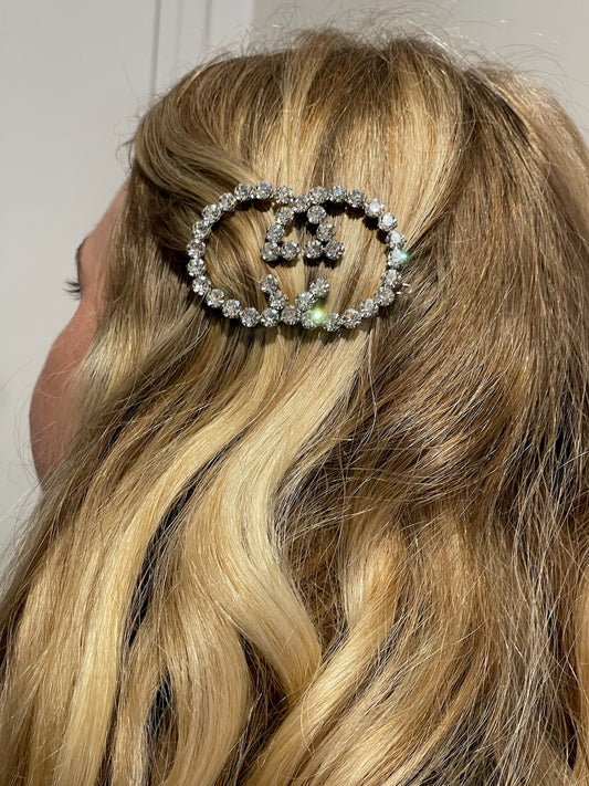 Barrette Gucci argenté