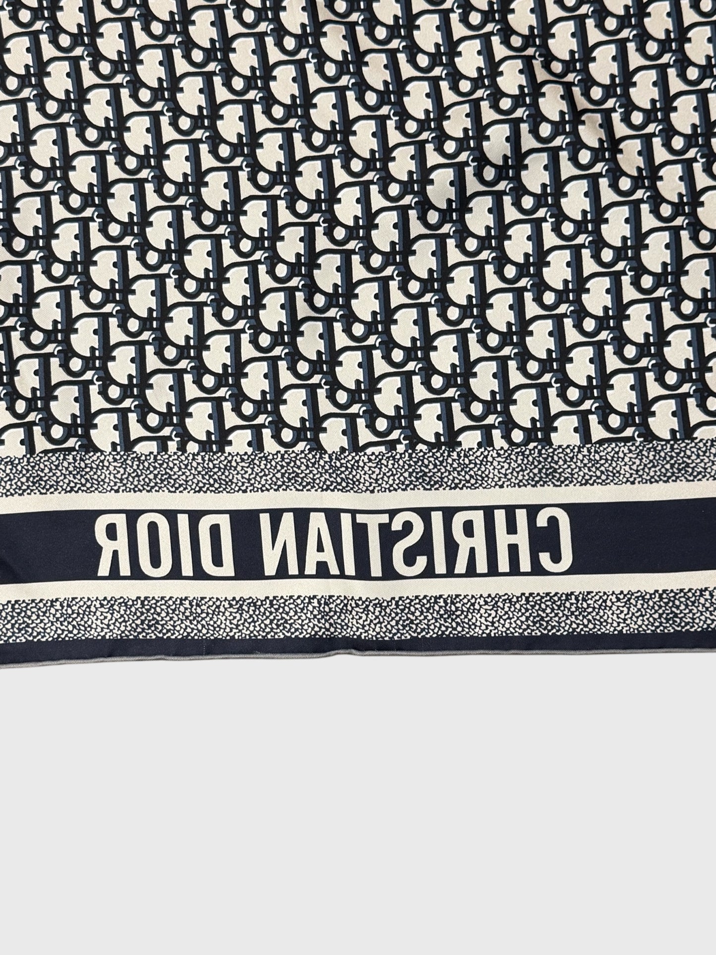 Foulard Christian Diortwin bleu gris