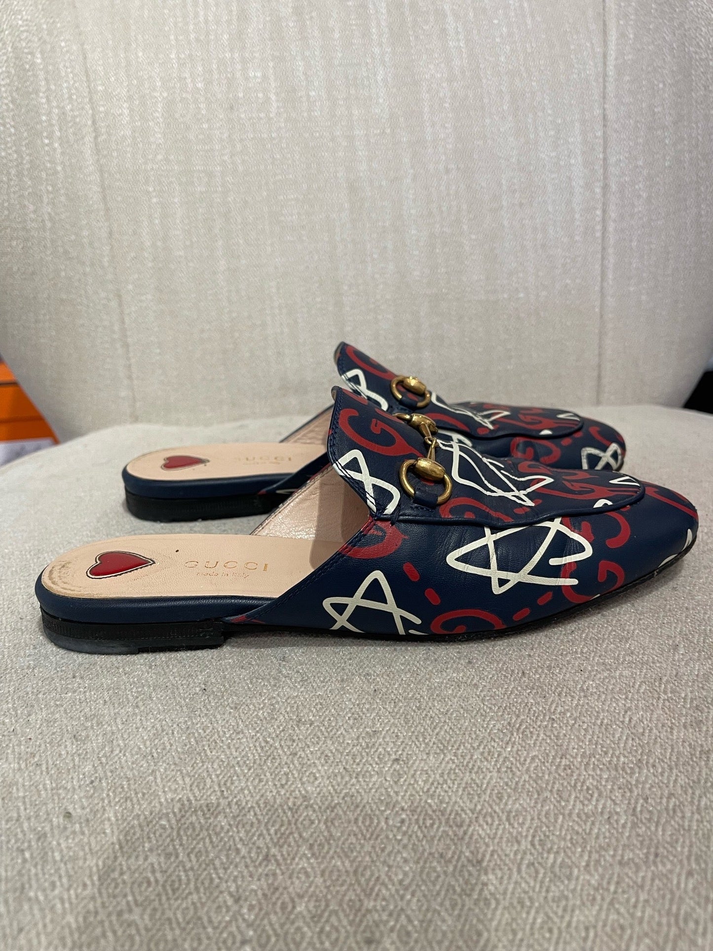 Mules Gucci Princetown Graffiti T.36