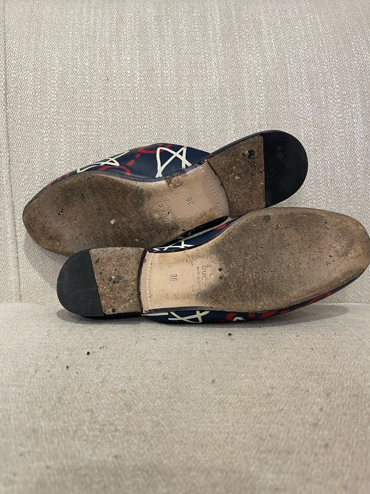 Mules Gucci Princetown Graffiti T.36
