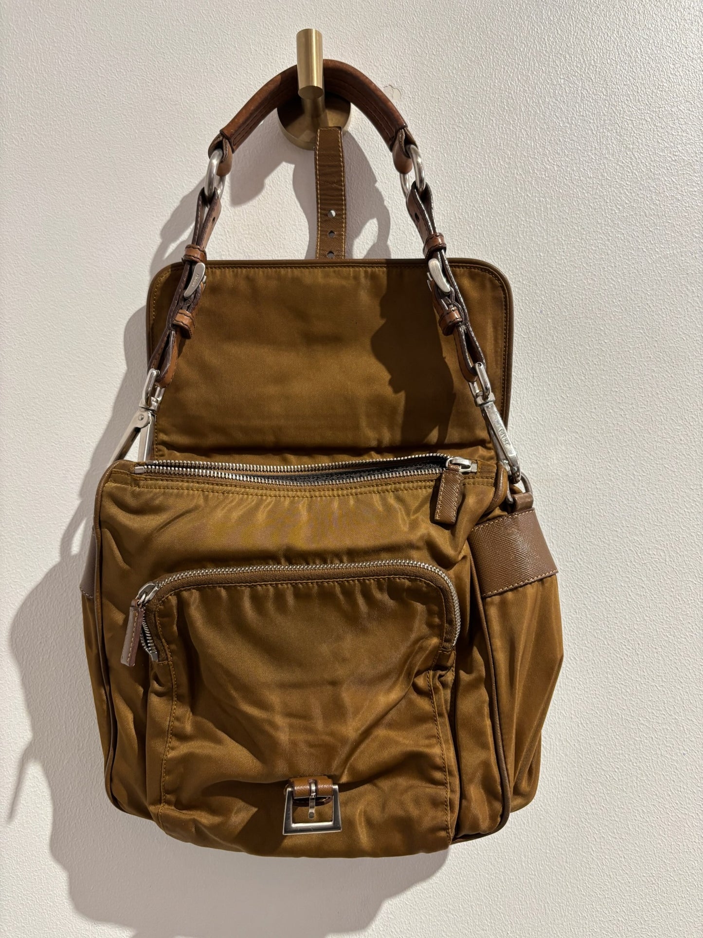 Sac Prada nylon ocre