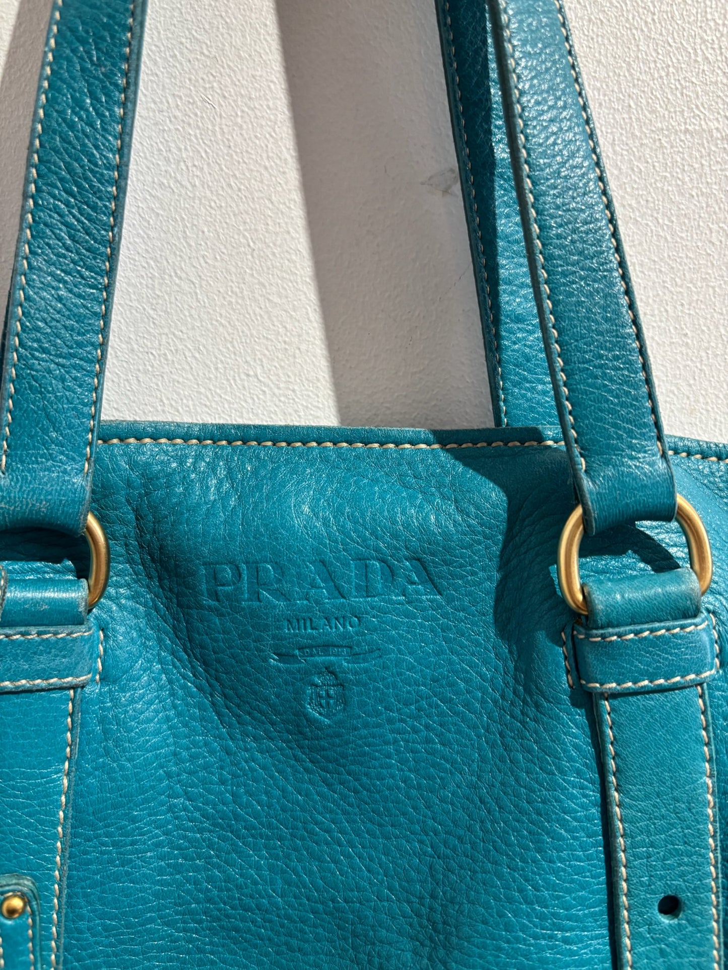 Sac Prada bleu turquoise