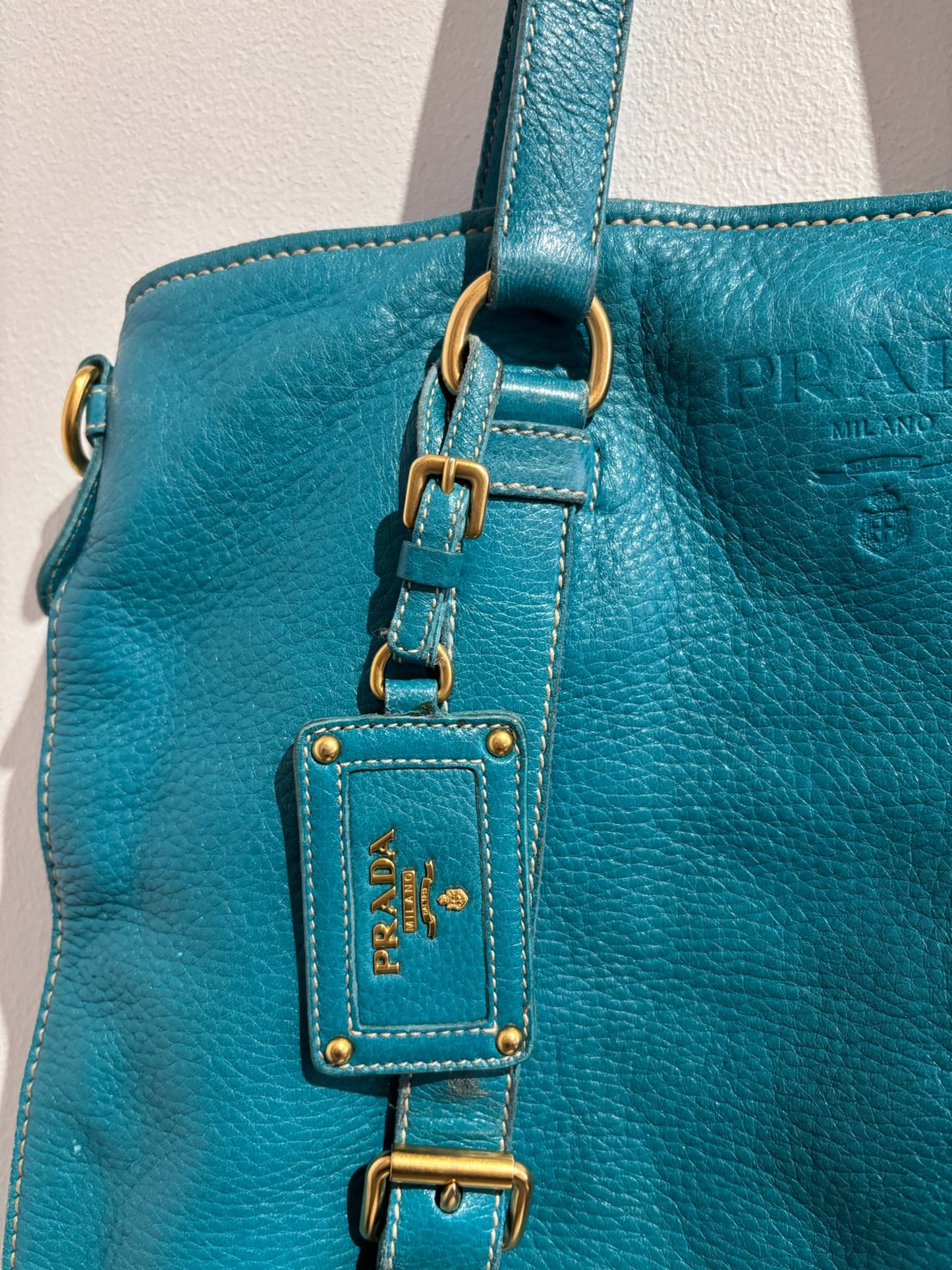 Sac Prada bleu turquoise