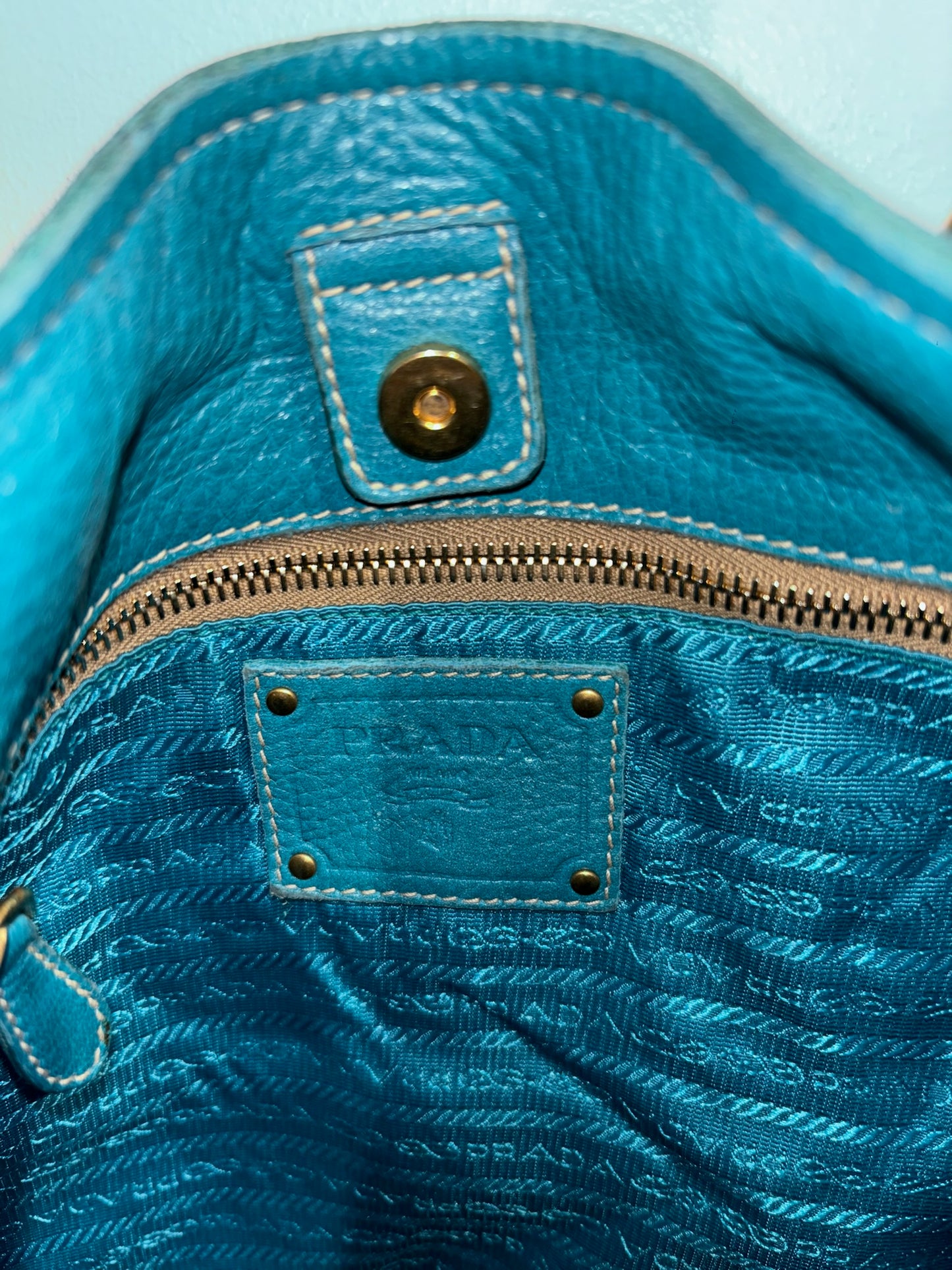 Sac Prada bleu turquoise