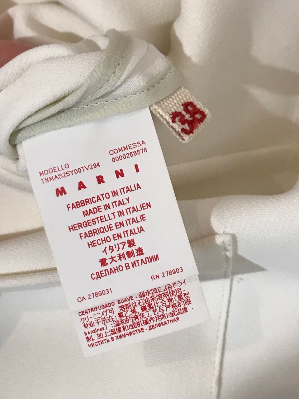 Tunique Marni blanche T.34