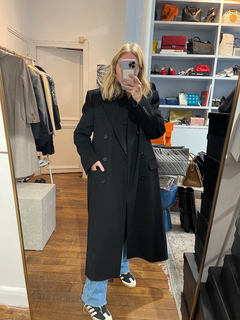 Manteau Celine noir T.38