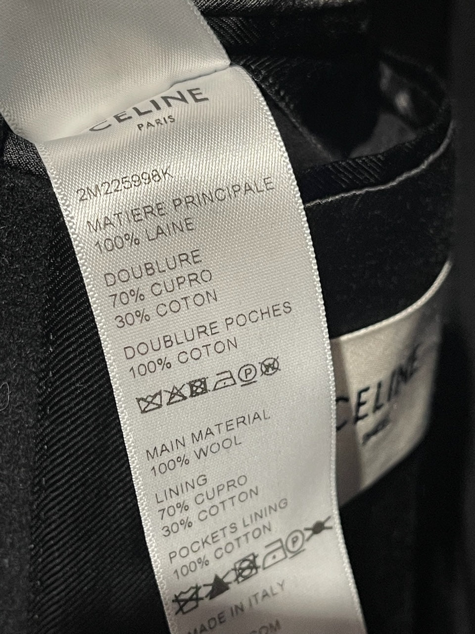 Manteau Celine noir T.38